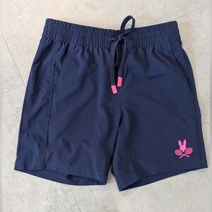 Psycho Bunny Swim Shorts Navy Pink Logo Trunks XS